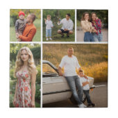 Creëer Uw eigen 5 Fotocollage Tegeltje (Voorkant)