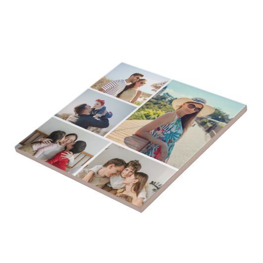 Creëer Uw eigen 5 Fotocollage Tegeltje (Zijkant)