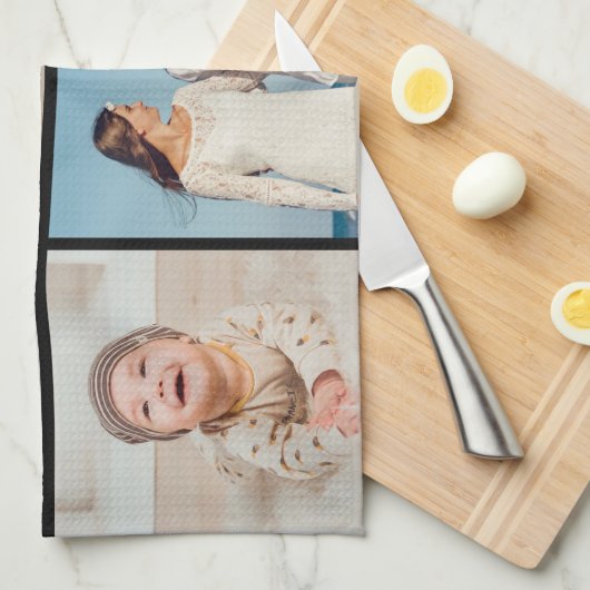 Creëer Uw eigen 5 Fotocollage Theedoek (Quarter Fold)