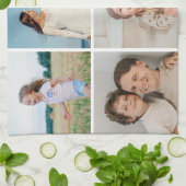 Creëer Uw eigen 5 Fotocollage Theedoek (Gevouwen)