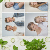 Creëer Uw eigen 5 Fotocollage Theedoek (Gevouwen)