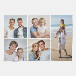 Creëer Uw eigen 5 Fotocollage Theedoek