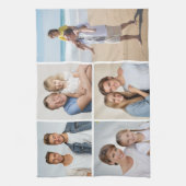 Creëer Uw eigen 5 Fotocollage Theedoek (Verticaal)