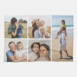 Creëer Uw eigen 5 Fotocollage Theedoek