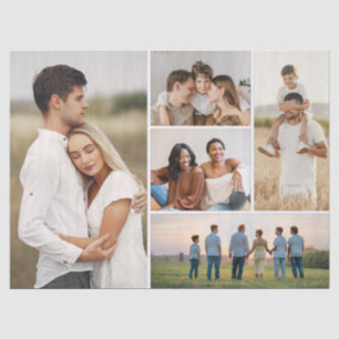 Creëer Uw eigen 5 Fotocollage Tissuepapier