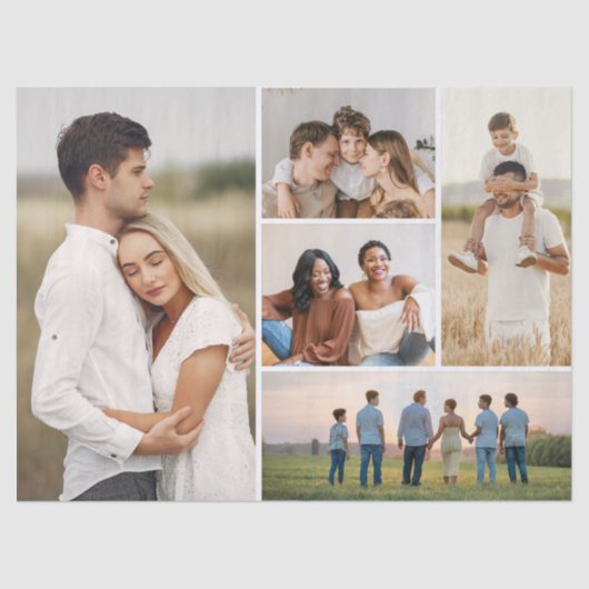 Creëer Uw eigen 5 Fotocollage Tissuepapier (Voorkant)