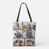 Creëer Uw eigen 5 Fotocollage Tote Bag (Achterkant)