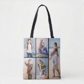 Creëer Uw eigen 5 Fotocollage Tote Bag (Voorkant)