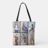 Creëer Uw eigen 5 Fotocollage Tote Bag (Achterkant)