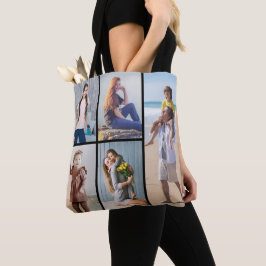 Creëer Uw eigen 5 Fotocollage Tote Bag