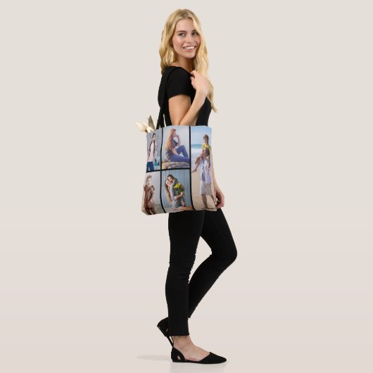 Creëer Uw eigen 5 Fotocollage Tote Bag (Op model)