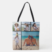Creëer Uw eigen 5 Fotocollage Tote Bag (Voorkant)