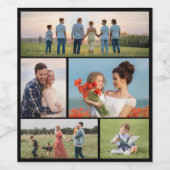 Creëer Uw eigen 5 Fotocollage Wijn Etiket (Enkel label)