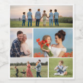 Creëer Uw eigen 5 Fotocollage Wijn Etiket (Enkel label)