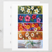 Creëer Uw eigen 5 mooie bloemen Bladwijzer (Voorkant / Achterkant)