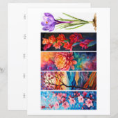 Creëer Uw eigen 5 prachtige bloemige Bladwijzer (Voorkant / Achterkant)