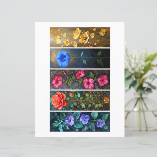 Creëer Uw eigen 5 Tender Floral Bladwijzer (Staand voorkant)