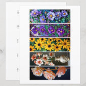 Creëer Uw eigen 5 Tuin Bloem Bladwijzer (Voorkant / Achterkant)