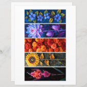 Creëer Uw eigen 5 unieke bloemrijke Bladwijzer (Voorkant / Achterkant)