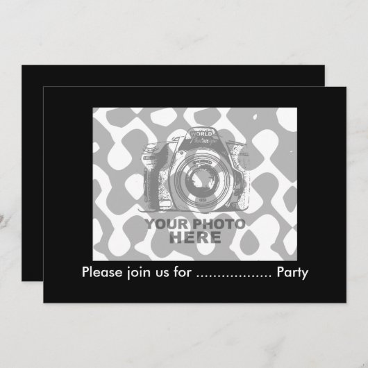 Creëer Uw eigen 5"x7"Uitnodiging horizontaal 4 Kaart (Voorkant / Achterkant)