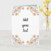 Creëer Uw eigen 5x7 gevouwen Wenskaart Kaart (Gele Bloem)