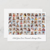 Creëer Uw eigen 60 fotocollage Uw groet toevoegen Briefkaart (Voorkant / Achterkant)