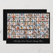 Creëer Uw eigen 60 fotocollage Uw groet toevoegen Kaart (Voorkant / Achterkant)