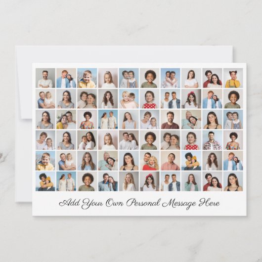Creëer Uw eigen 60 fotocollage Uw groet toevoegen Kaart (Voorkant)