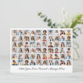 Creëer Uw eigen 60 fotocollage Uw groet toevoegen Kaart (Staand voorkant)