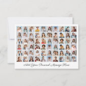 Creëer Uw eigen 60 fotocollage Uw groet toevoegen Kaart (Voorkant)