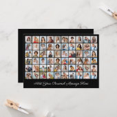 Creëer Uw eigen 60 fotocollage Uw groet toevoegen Kaart (Voorkant / Achterkant in situ)