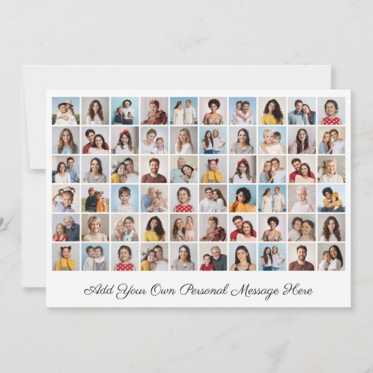 Creëer Uw eigen 60 fotocollage Uw groet toevoegen Kaart (Voorkant)