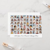 Creëer Uw eigen 60 fotocollage Uw groet toevoegen Kaart (Voorkant / Achterkant in situ)