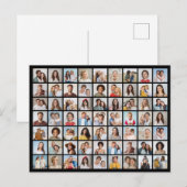 Creëer uw eigen 63 foto collage Briefkaart (Voorkant / Achterkant)