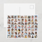 Creëer uw eigen 63 foto collage Briefkaart (Voorkant / Achterkant)