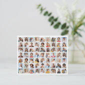 Creëer uw eigen 63 foto collage Briefkaart (Staand voorkant)