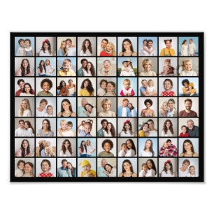 Creëer uw eigen 63 foto collage fotovergroting afdruk