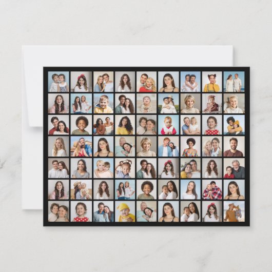 Creëer Uw Eigen 63 Foto Collage Groet Kaart (Voorkant)