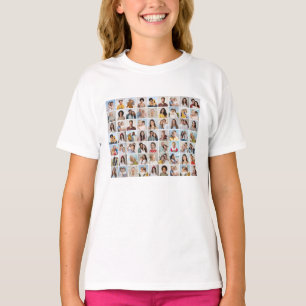 Creëer uw eigen 63 foto collage Kinderen T-shirt