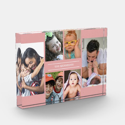 Creëer Uw Eigen 6 Afbeelding Collage Familienaam R Fotoblokken (Links)