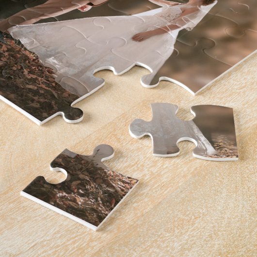 Creëer Uw eigen 6 foto bruiloft collage Legpuzzel (Zijkant)