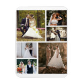Creëer Uw eigen 6 foto bruiloft collage Magneet (Verticaal)