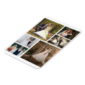 Creëer Uw eigen 6 foto bruiloft collage Magneet (Linkerzijde)