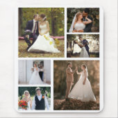 Creëer Uw eigen 6 foto bruiloft collage Muismat (Voorkant)