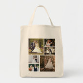 Creëer Uw eigen 6 foto bruiloft collage Tote Bag (Voorkant)