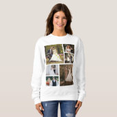 Creëer Uw eigen 6 foto bruiloft collage Trui (Voorkant volledig)