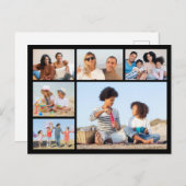 Creëer Uw eigen 6 Fotocollage Briefkaart (Voorkant / Achterkant)