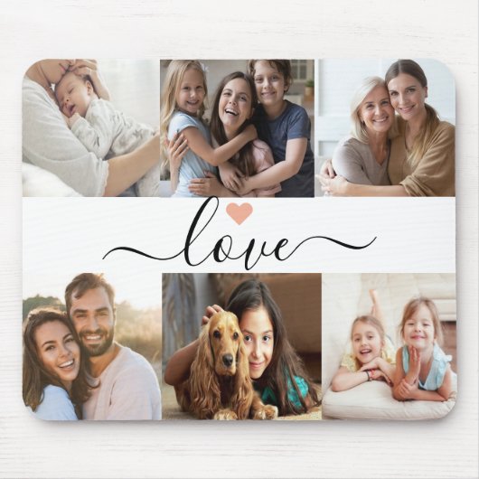 Creëer Uw Eigen 6 Fotocollage Custom Muismat (Voorkant)
