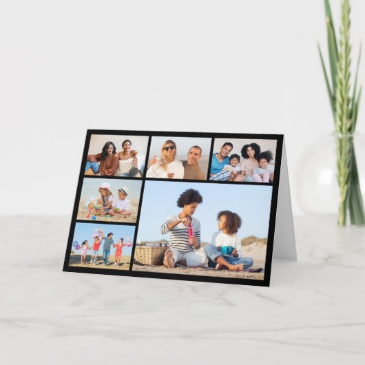 Creëer Uw Eigen 6 Fotocollage Groet Kaart (Voorkant)