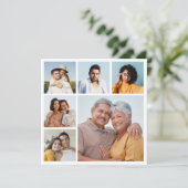 Creëer Uw Eigen 6 Fotocollage Groet Kaart (Staand voorkant)